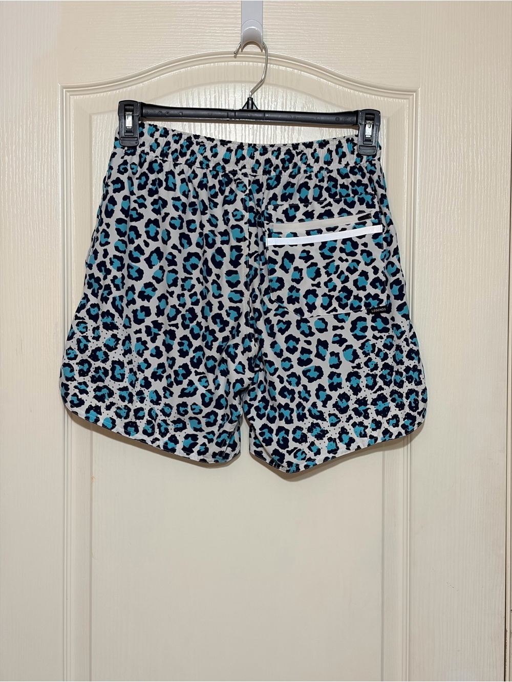 Legends the Luka 7” Blue Teal Leopard Athletic Lined Shorts, small - Picture 4 of 11